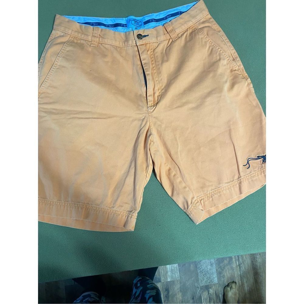 TRUE FLIES COTTON ORANGE CHINO SHORTS SIZE 34